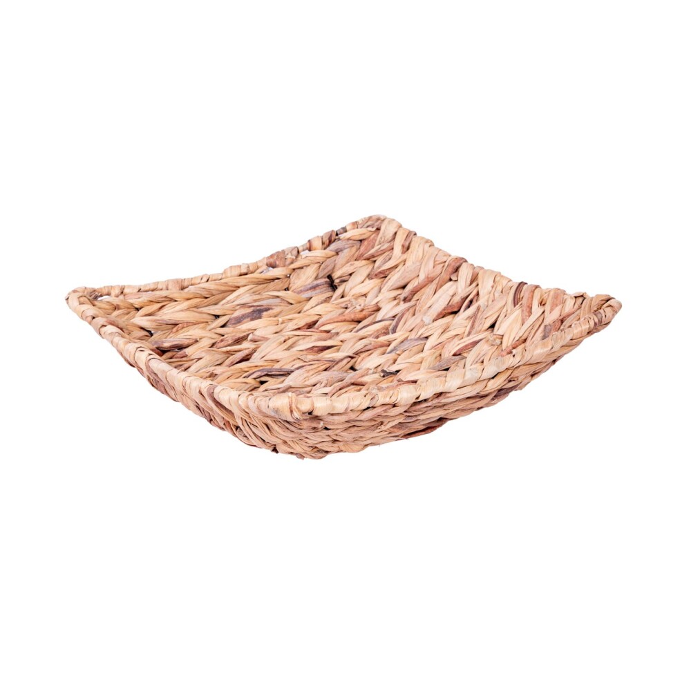 BANDEJA DECORATIVA FIBRA-NATURAL NATURAL-BEIGE 28X28X8CM