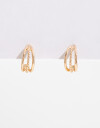 Aros Argollas Metal Argollas Triples - Dorado