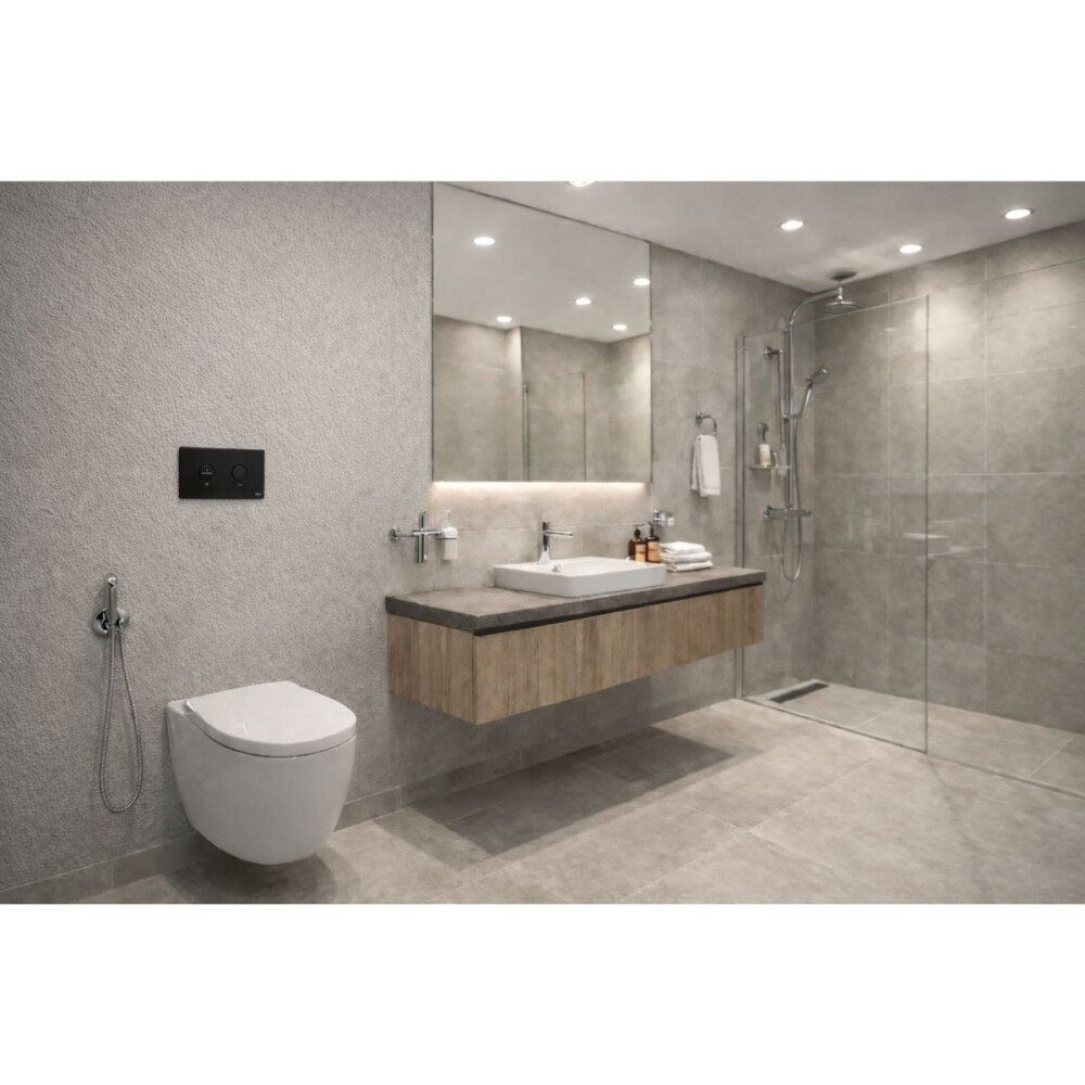 Placa pulsador Blink negro mate texturizado OLI Placa Pulsador Blink Negro Mate Texturizado Oli