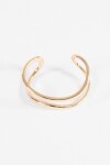 Pulsera cuff doble rígida dorado