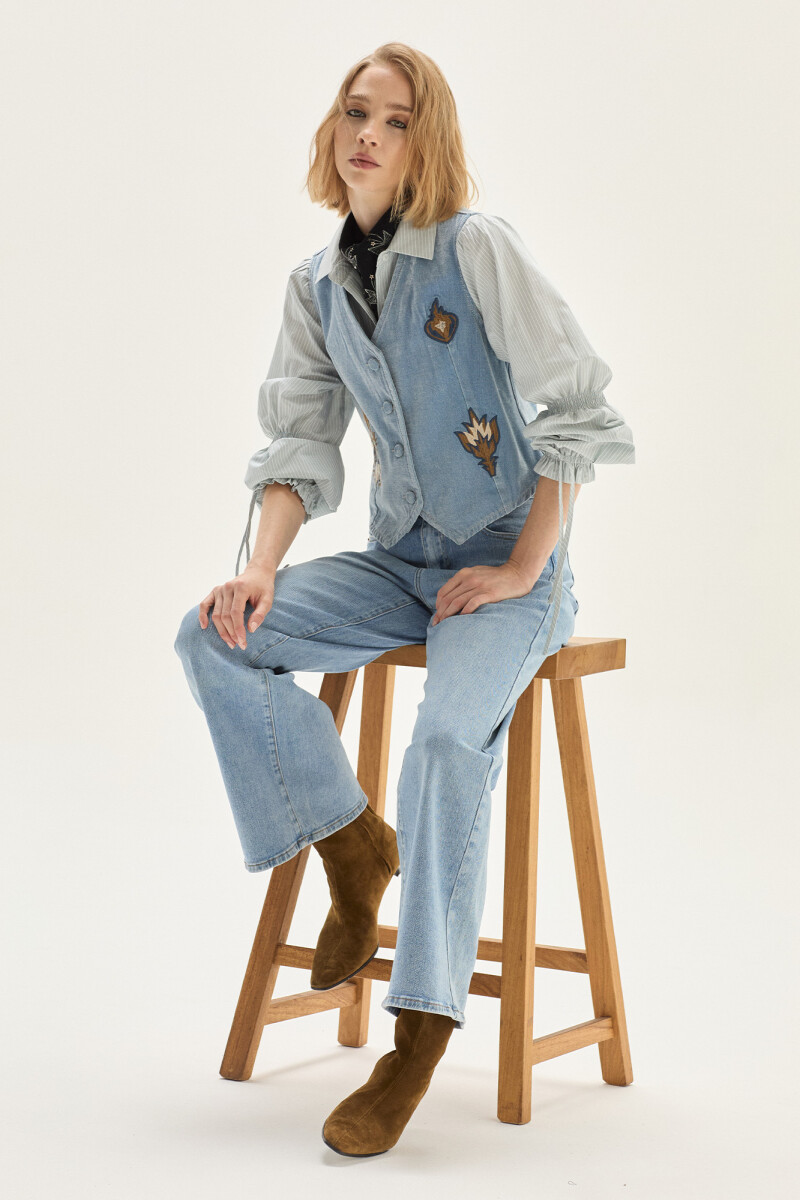 Chaleco Fields Celeste