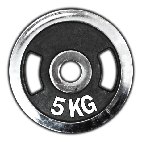 Disco Olímpico 5K C/ Agarre Expert Cromado Pesa P/ Barras y mancuernas Fit014002-5k