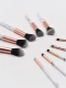 BROCHAS MAQUILLAJE SET x 10 BLANCO
