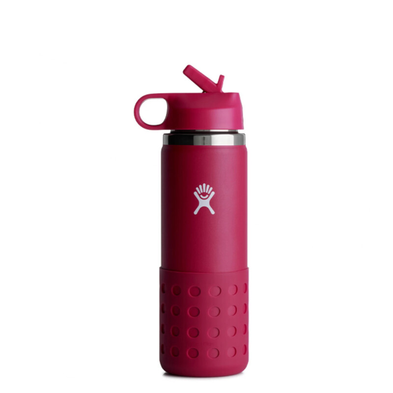 Botella Hydro Flask 20 OZ Kids Wide Mouth Straw Cap - Bordeaux Botella Hydro Flask 20 OZ Kids Wide Mouth Straw Cap - Bordeaux
