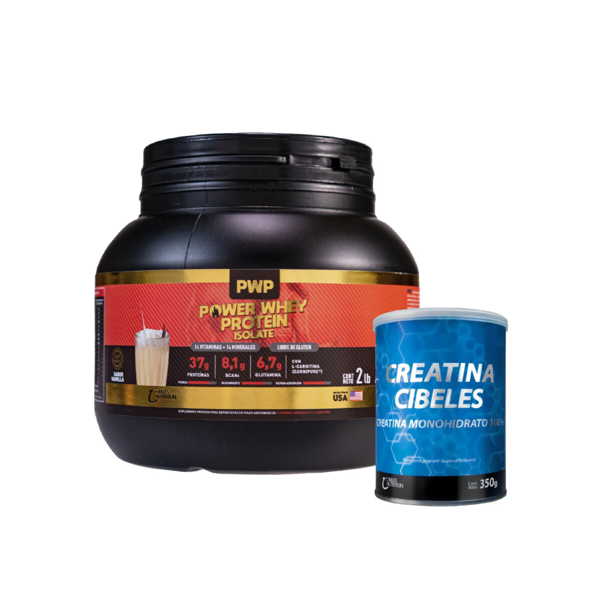 Combo PWP Cibeles 2lb + Creatina Cibeles 350 - Vainilla