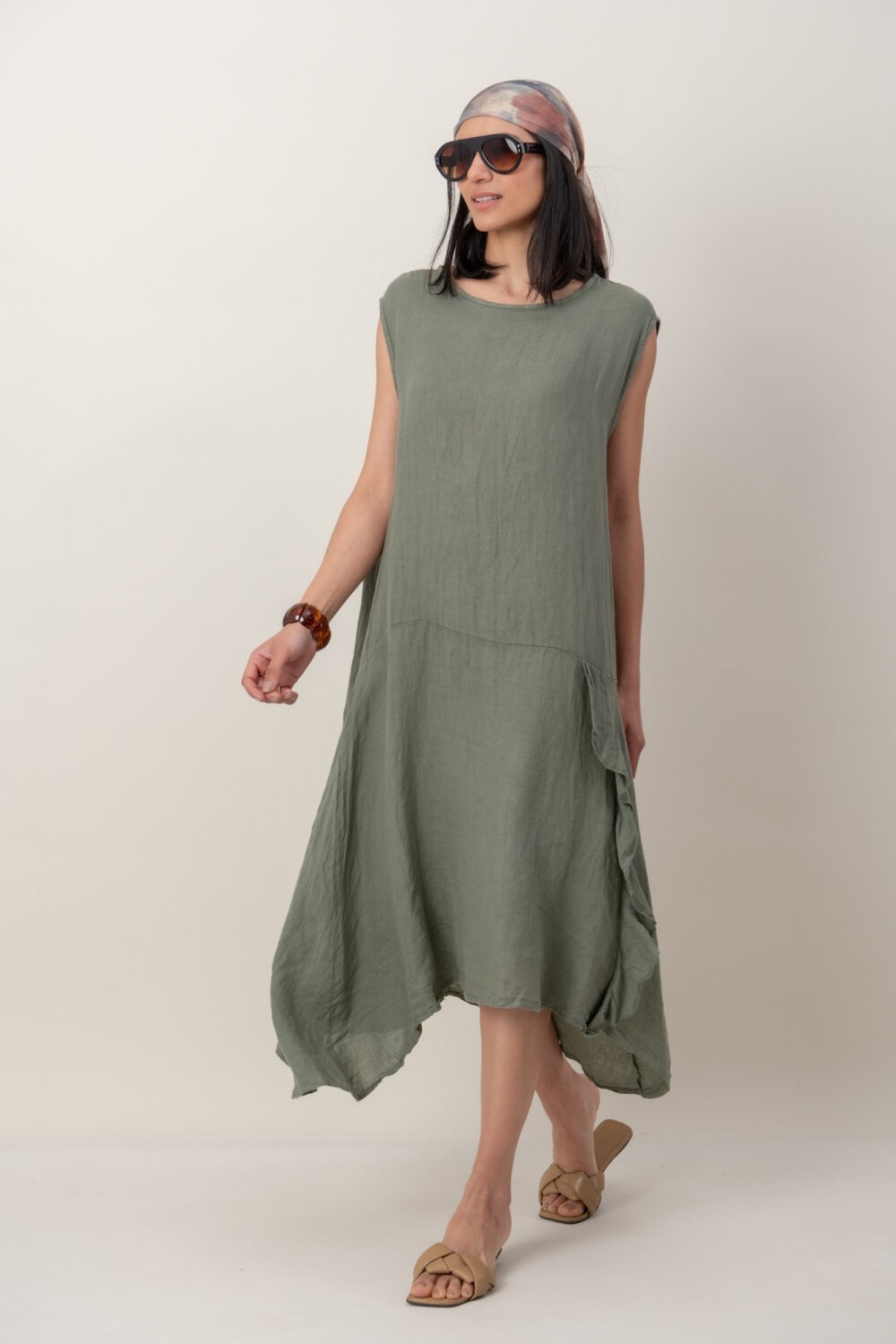 VESTIDO ADAMINA Verde Seco