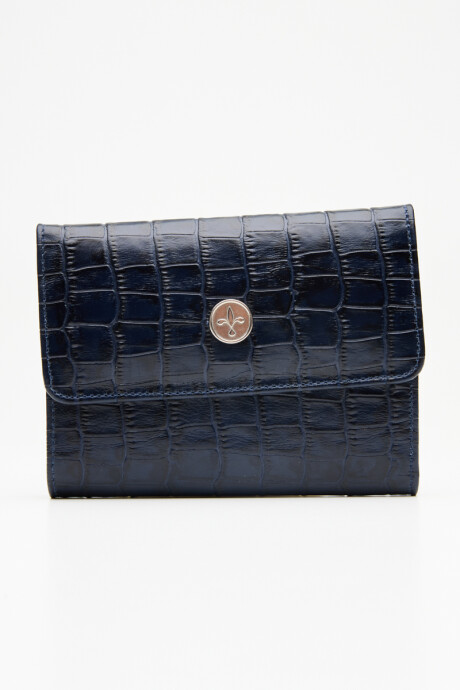 Billetera Belu Azul crocco