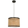 COLGANTE 1L MIMBRE NAT E27 CON BORDE NEGRO COLGANTE 1L MIMBRE NAT E27 CON BORDE NEGRO