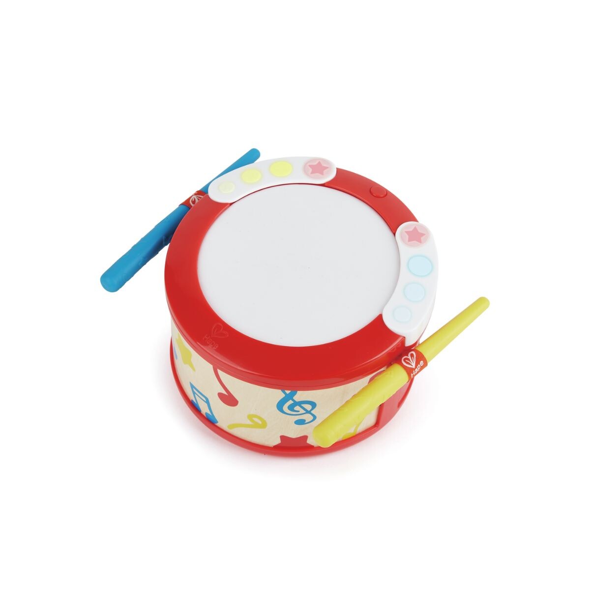 Tambor para niños palitos y luces 