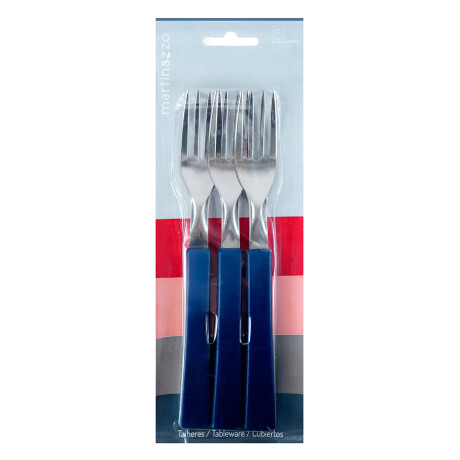 Tenedor x3 azul linea Una Martinazzo Tenedor x3 azul linea Una Martinazzo
