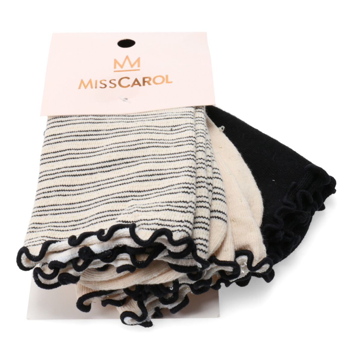 Media Dots Stripes pack X3 Miss Carol - Black/Beige 