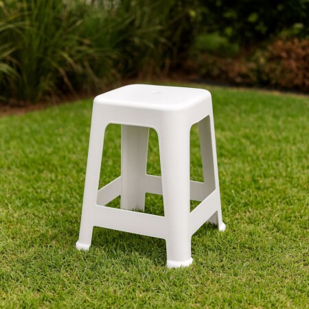 Banqueta Taburete Plastico Bela Vista Blanco Mor Blanco
