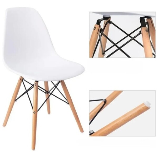 Silla Comedor ComboHome Eames Reforzada Full Premium Nórdica Blanco 1