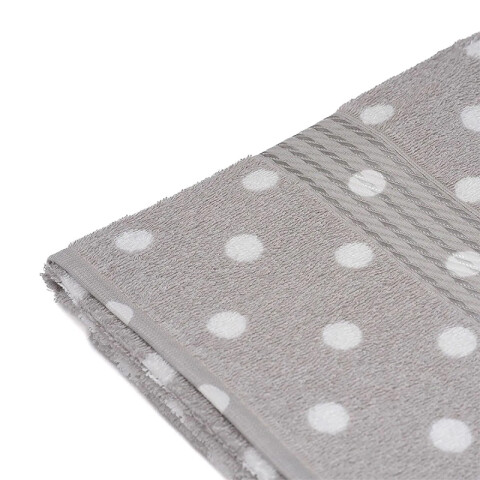 Pack X 2 Toallas Prisma Dohler Estampadas 100% Algodón Gris / Lunares Blancos