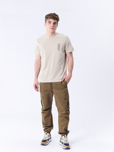 Pantalón Cargo Jogger Marrón