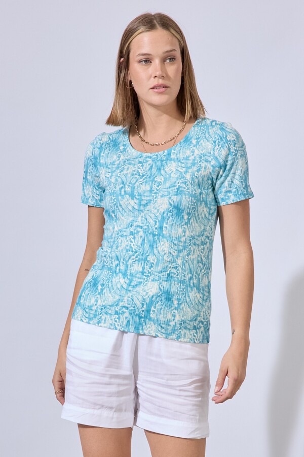 Remera Print CELESTE/MULTI