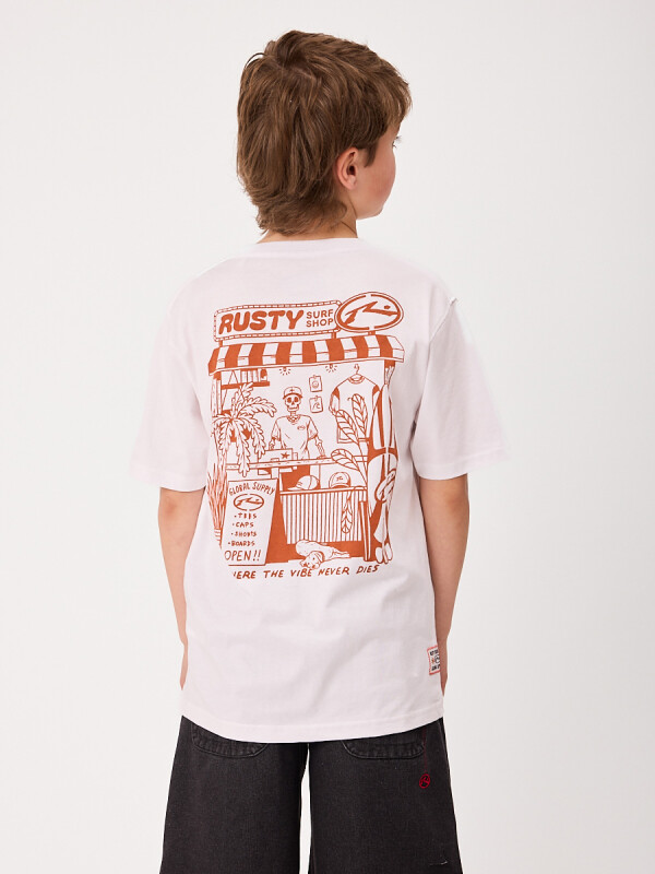 T-SHIRT SURFSIDE TEEN RUSTY Blanco