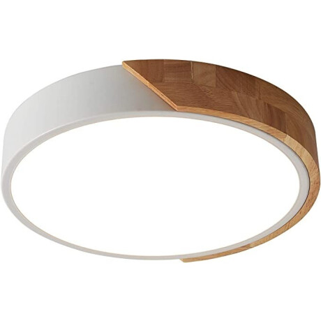 Luminaria Plafon Led Diám 40cm Metal Y Madera Varios Colores Luminaria Plafon Led Diám 40cm Metal Y Madera Varios Colores