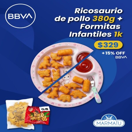 Ricosaurios 380gr + Formitas Merluza Solimeno 1k Ricosaurios 380gr + Formitas Merluza Solimeno 1k
