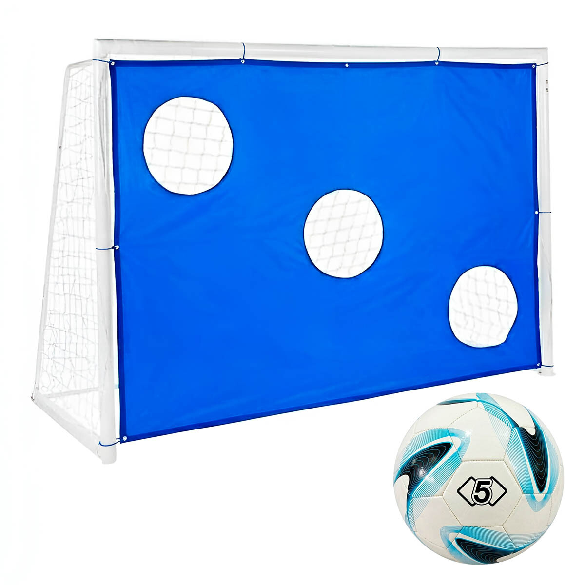 Arco De Fútbol De Hierro + Red + Entrenador 130x60cm - Dep009001 