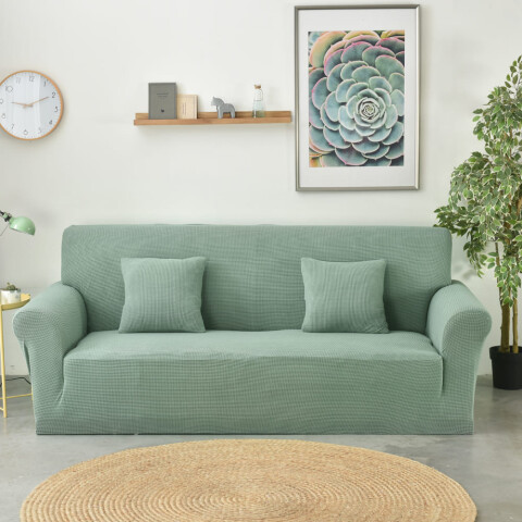 Funda sillón 2 cuerpos lisa verde
