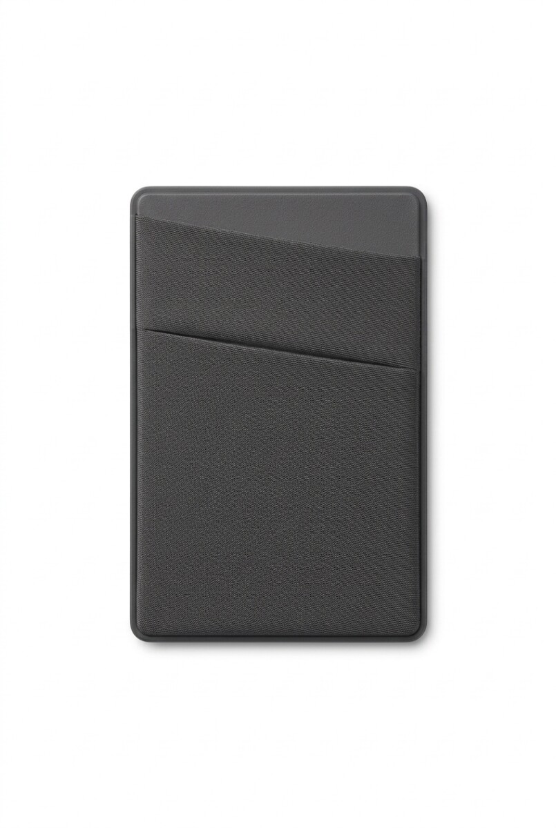 Tarjetero adhesivo lycra - gris 