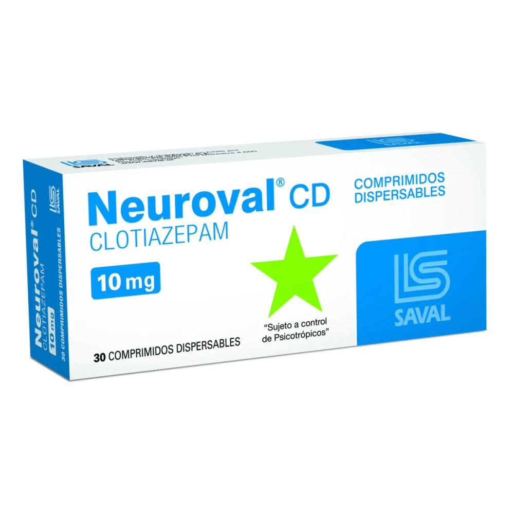NEUROVAL CD 10 MG. CJ X 30 COMP. DISPERS