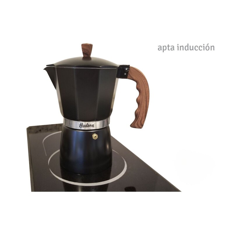 Cafetera italiana de aluminio Negra 9 tazas Cafetera italiana de aluminio Negra 9 tazas