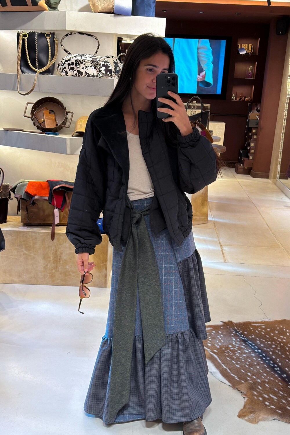 Winter Wave Skirt Gris