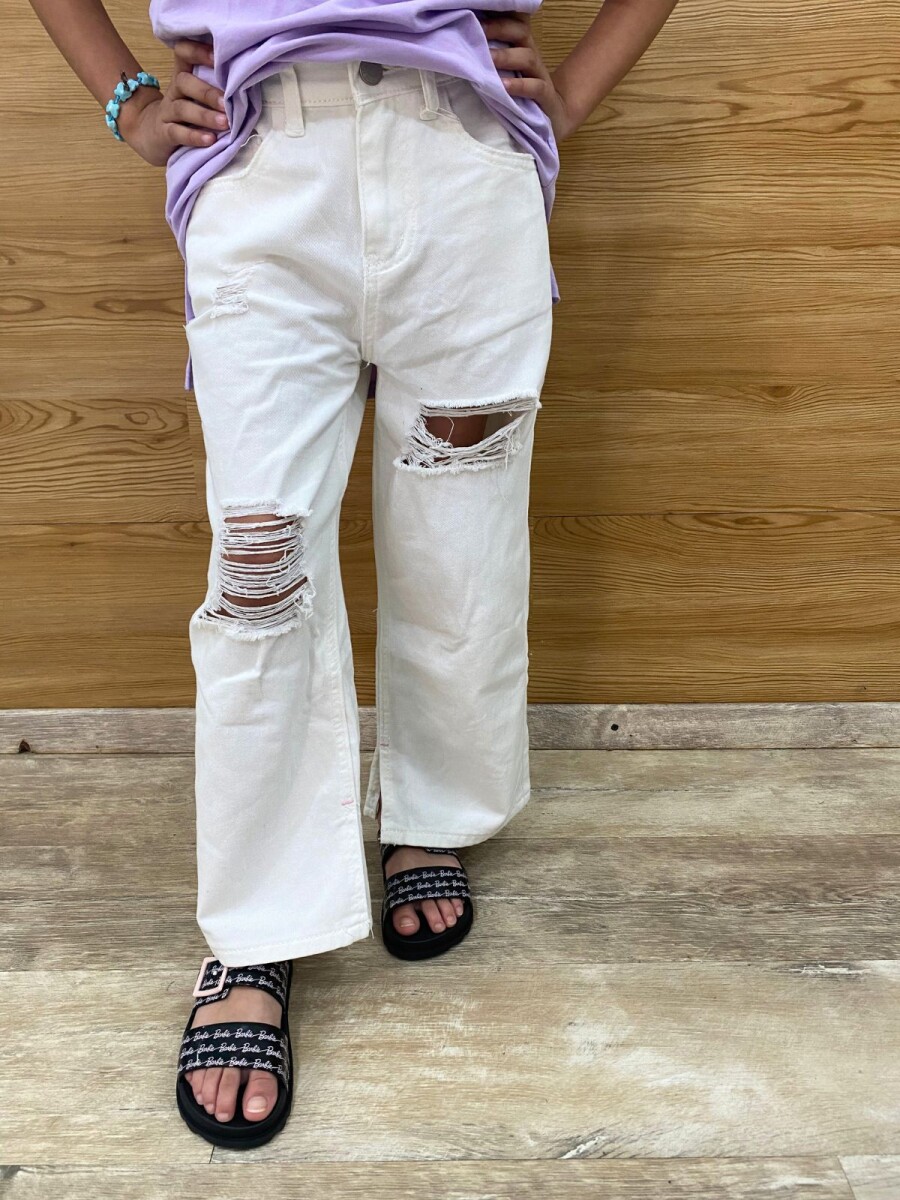 Jean Ancho Be You - Blanco 