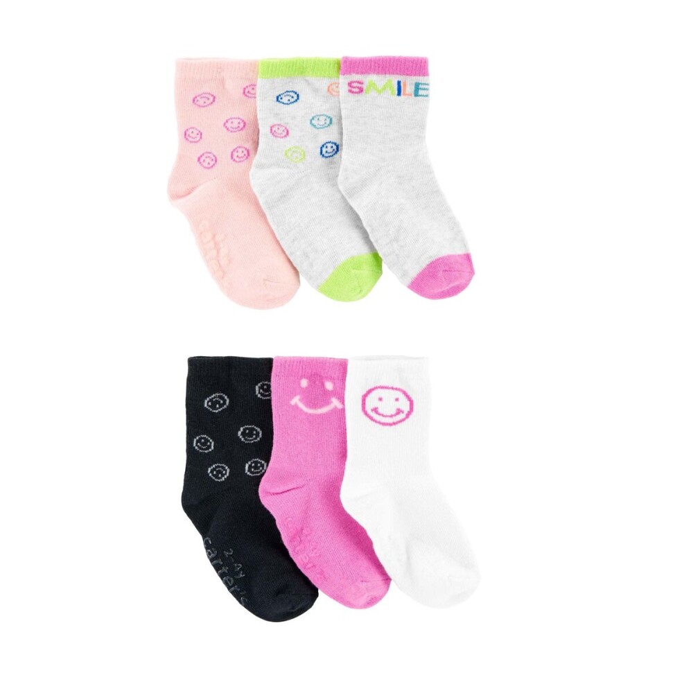 Set Medias Carters x6 Caritas Smile Rosa Set Medias Carters x6 Caritas Smile Rosa