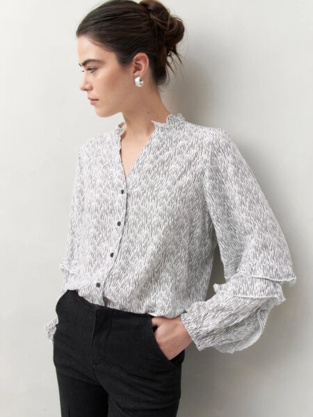 CAMISA D.CASSIN ZEPHYR BLA NEG