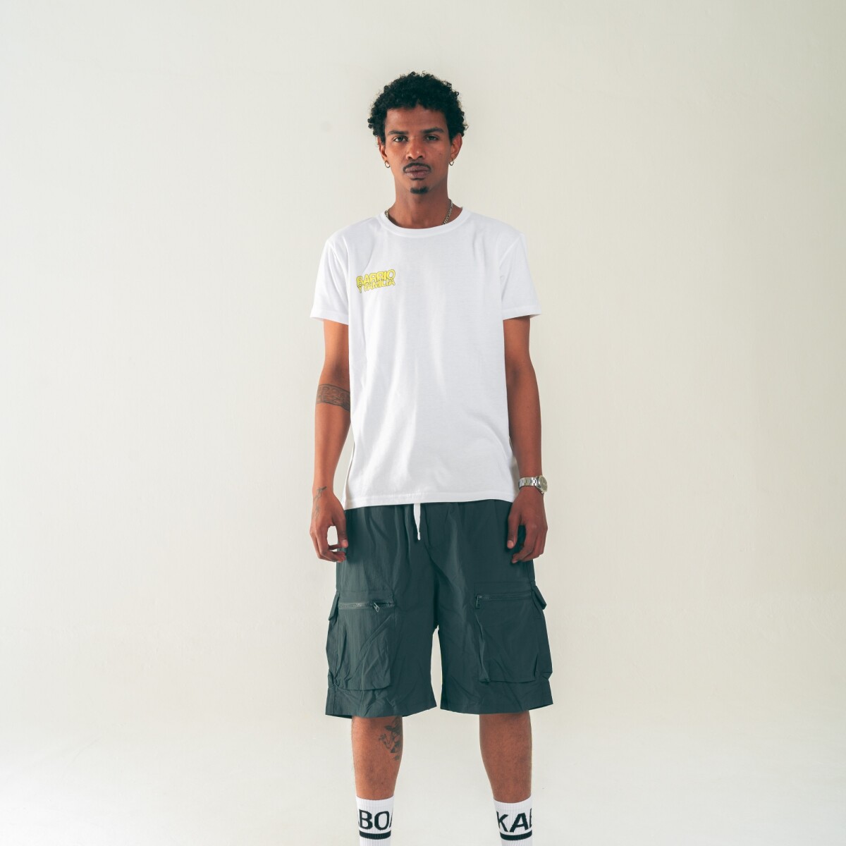 BERMUDA NYLON - LOGO VERDE 