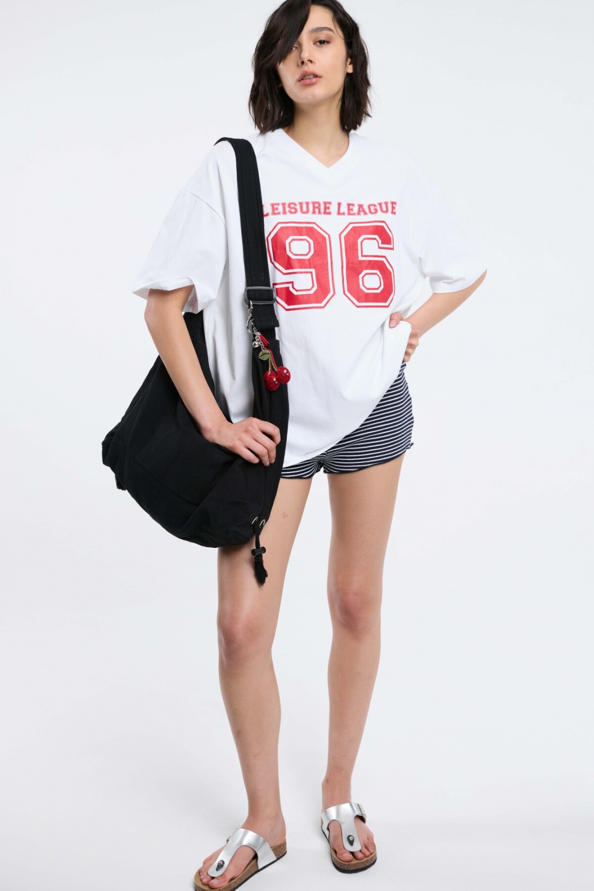 Short Rayas Azul/Blanco