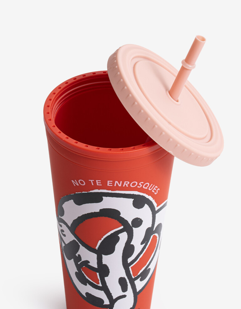 Artículos cocina Vasos Vaso Plástico Estampado - Rojo Medio