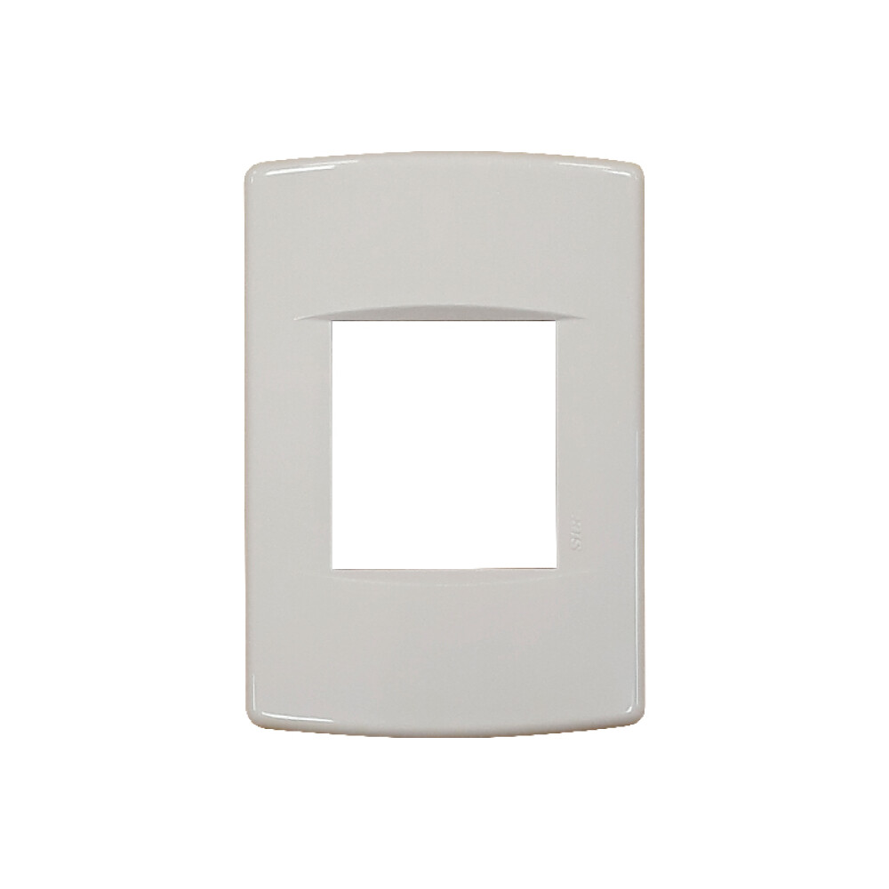 Plaqueta 1mód. doble soporte+bastidor blanche Sica ELE07640
