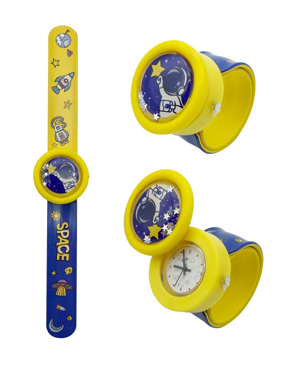 Reloj infantil astronauta - amarillo 