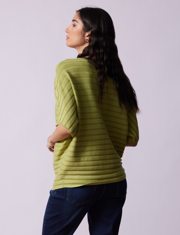 Buzo Dolman Acanalado VERDE