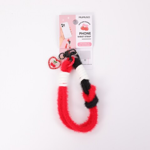 CORREA DE MUÑECA PARA TELÉFONO CON DIJE DE CEREZA CORREA DE MUÑECA PARA TELÉFONO CON DIJE DE CEREZA