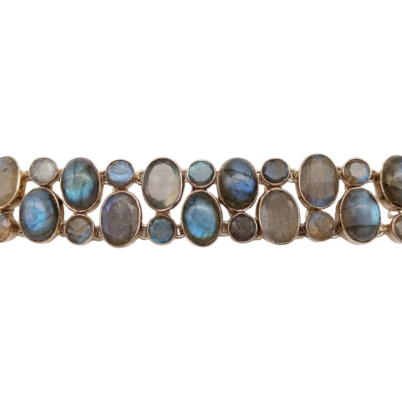 Pulsera Formas-Plata 925-Piedra Labradorita-PU3419 conpiedra