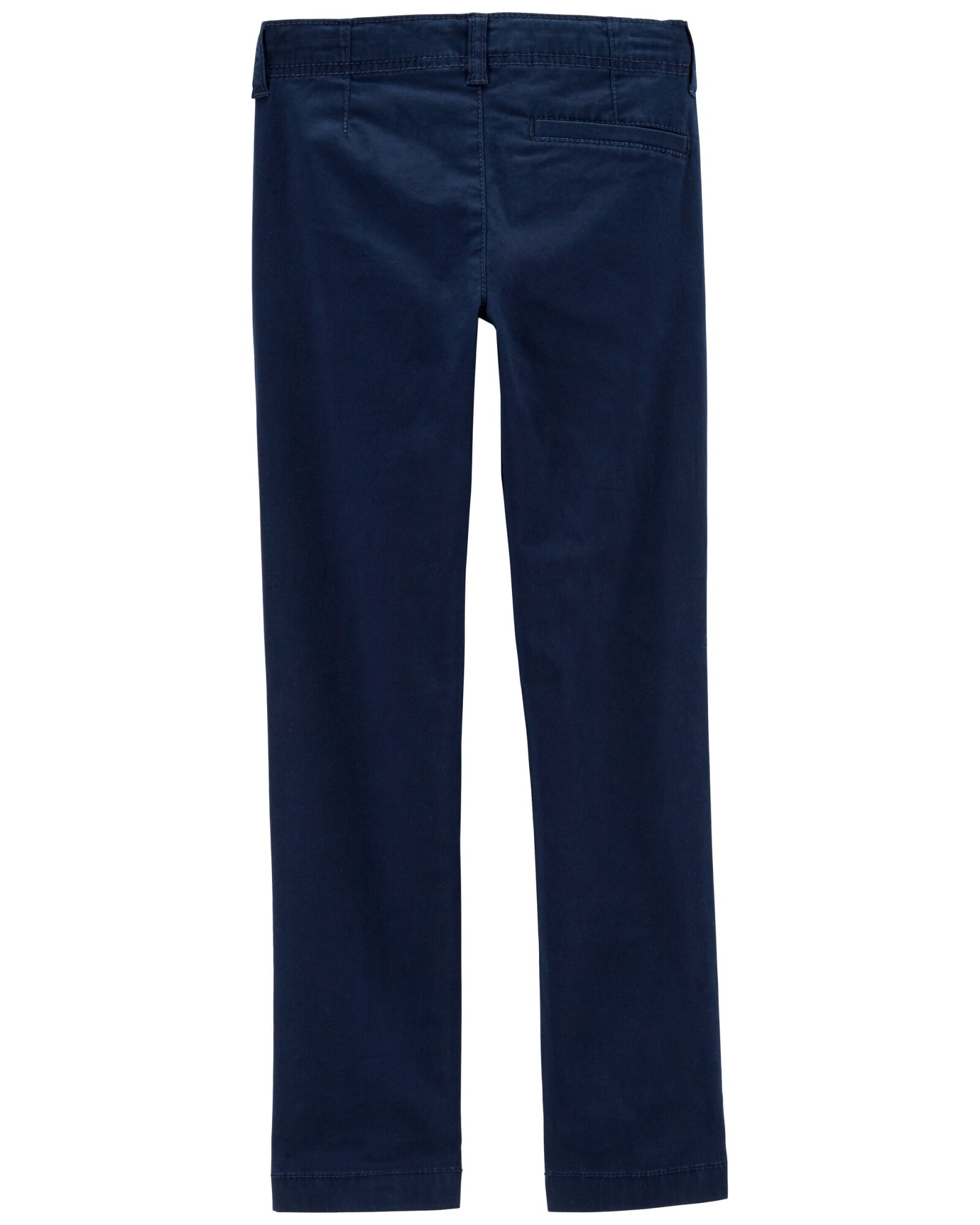 Pantalón de algodón, clásico, elastizado. Talles 6-14 Sin color