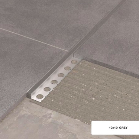 JUNTA DILATACION COLOR GRIS PERFIL ALUMINIO 10X10 2.5 MTS 000