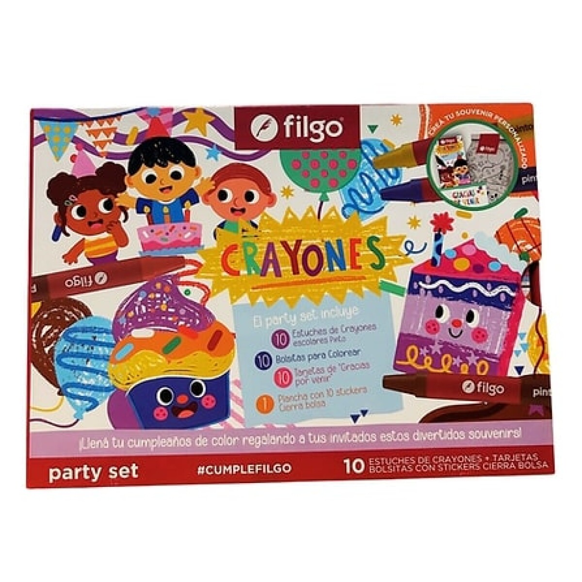Crayones Filgo Set Party x 10 