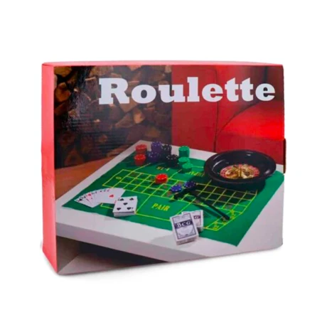 Juego de Mesa Ruleta de Casino con 100 Fichas y Cartas 001