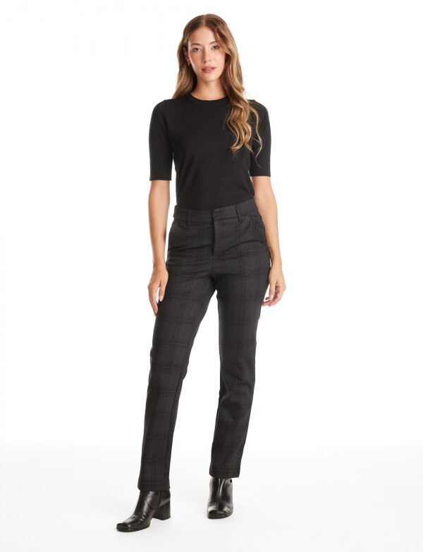 Pantalon Pull On Pri NEGRO/GRIS