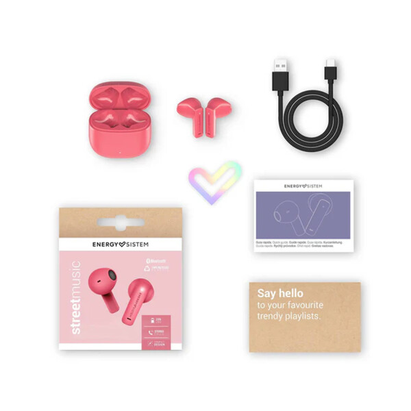 Auricular Energy Sistem Streetmusic Bluetooth Batería NARANJA