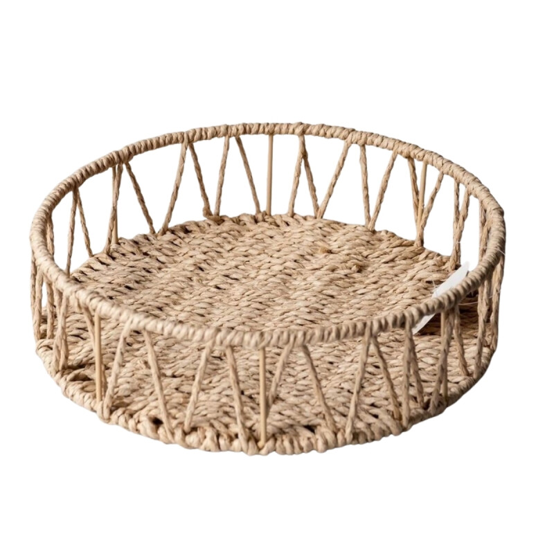 Bandeja centro de mesa 30x6 cms fibras naturales NATURAL