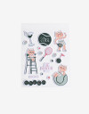 Rega Varios Set De Stickers Relieve - Combinacion Tricolor