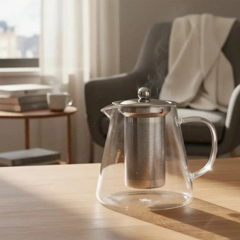 Tetera de Vidrio con Infusor de Acero Inox Varenna 950ml Tetera de Vidrio con Infusor de Acero Inox Varenna 950ml