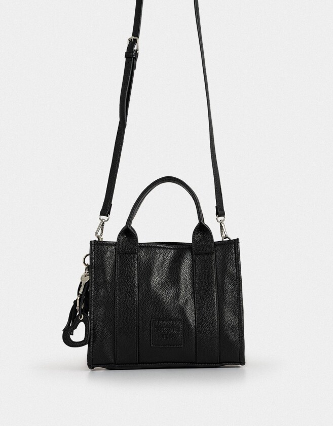 City Cartera City Cuerina - Negro
